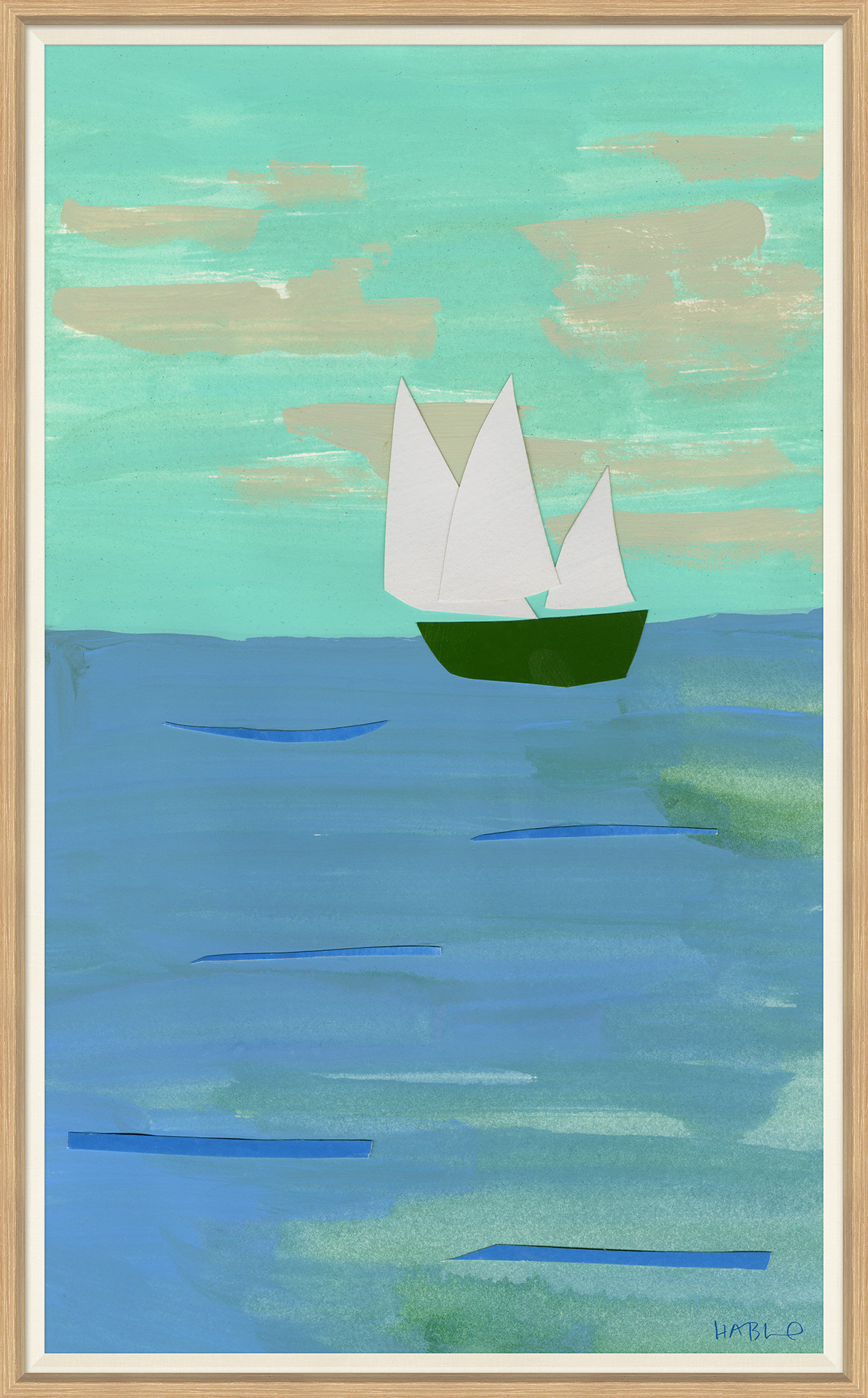 Soicher Marin 'Tide Chart I' by Susan Hable Picture Frame Painting on